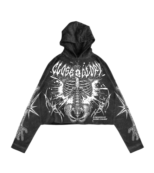 Black Ash and Bones Hoodie V2