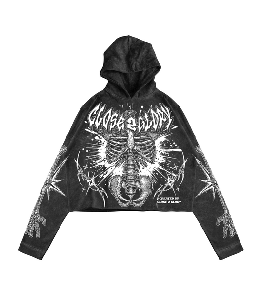 Black Ash and Bones Hoodie V2
