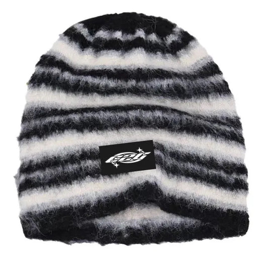 Multicolour Fuzzy Wuzzy Mohair brushed beanie